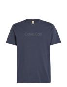 Raised Line Logo T-Shirt Tops T-shirts Short-sleeved Navy Calvin Klein