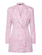 Jacquard Blazer Dress Blazers Double Breasted Blazers Pink ROTATE Birg...