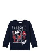 Nmmjessie Spiderman Sweat Unb Noos Mar Tops Sweat-shirts & Hoodies Swe...