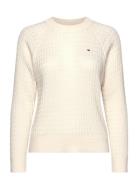 Co Cable C-Nk Sweater Tops Knitwear Jumpers Cream Tommy Hilfiger