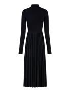 Rib Mix F&F Pleated Dress Ls Maksimekko Juhlamekko Black Tommy Hilfige...