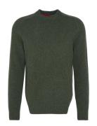 Barbour Grangetown Cre Tops Knitwear Round Necks Green Barbour