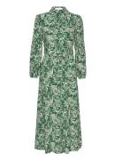 Printed Shirt Dress Maksimekko Juhlamekko Green Mango