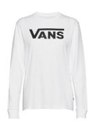 Wm Flying V Classic Ls Bff Tops T-shirts & Tops Long-sleeved White VAN...