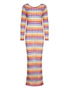 Multi-Coloured Crochet Dress Maksimekko Juhlamekko Multi/patterned Man...