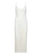 Long Openwork Knitted Dress Polvipituinen Mekko White Mango