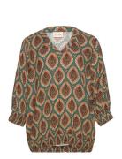 Wa-Sheela Tops Blouses Long-sleeved Green Wasabiconcept