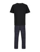 Jacbasic Tee And Woven Pants Giftbox Pyjama Black Jack & J S