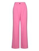 Ankermd Wide Pants Bottoms Trousers Wide Leg Pink Modström