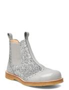 Booties - Flat - With Elastic Bootsit Nauhalliset Saapikkaat Silver AN...