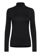 Venitia Jersey Split Cuff Top Tops T-shirts & Tops Long-sleeved Black ...