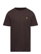 Plain T-Shirt Tops T-shirts Short-sleeved Brown Lyle & Scott