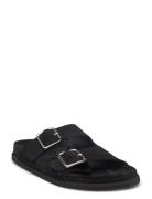 Blake Sandal - Black Suede Matalapohjaiset Sandaalit Black Garment Pro...