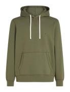 Essential Fleece Hoody Tops Sweat-shirts & Hoodies Hoodies Green Tommy...