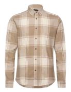 Onsgudmund Ls Checked Shirt Tops Shirts Casual Beige ONLY & SONS