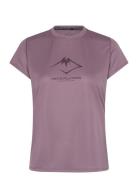 Fujitrail Logo Ss Top Sport T-shirts & Tops Short-sleeved Purple Asics