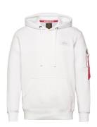 Back Print Hoody Tops Sweat-shirts & Hoodies Hoodies White Alpha Indus...