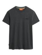 Vintage Logo Emb Tee Tops T-shirts Short-sleeved Black Superdry