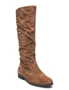 Women Boots Korkeavartiset Saapikkaat Brown Tamaris