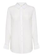 Crsmokia Blouse Tops Shirts Long-sleeved White Cream