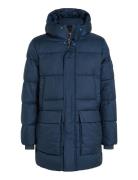 Long Hooded Quilt Puffer Mw Villakangastakki Pitkä Takki Navy Calvin K...