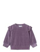 Nmfnew Nreg Ls Vel Top Tops Sweat-shirts & Hoodies Sweat-shirts Purple...