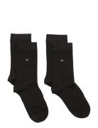 Th Children Sock Th Basic 2P Sukat Black Tommy Hilfiger