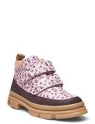 Boots - Flat - With Lace And Zip Bootsit Nauhalliset Saapikkaat Pink A...