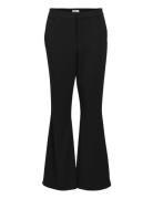 Objlisa Mw Flared Pants Noos Bottoms Trousers Flared Black Object