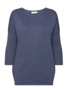 Fqj -Pu Tops Knitwear Jumpers Blue FREE/QUENT