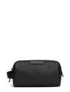 Th Monogram Med Washbag Toilettilaukut Black Tommy Hilfiger