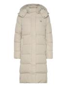 Monologo Non Down Long Puffer Topattu Pitkä Takki Beige Calvin Klein J...