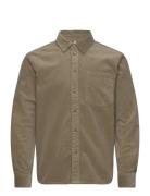 Sdmeyer Tops Shirts Casual Green Solid