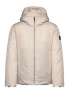 Non Quilt Padded Hooded Jacket Villakangastakki Pitkä Takki Cream Calv...