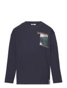 T-Shirt Ls Tops T-shirts Long-sleeved T-shirts Navy En Fant