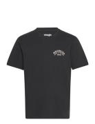 Graphic Tee Tops T-shirts Short-sleeved Black Wrangler