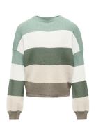 Konsandy L/S Stripe Pullover Cp Knt Tops Knitwear Pullovers Green Kids...