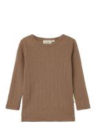 Nmfnaima Ls Wool Top Lil Tops T-shirts Long-sleeved T-shirts Brown Lil...