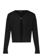 Nlfkula Ls Rib Cardigan Tops Knitwear Cardigans Black LMTD