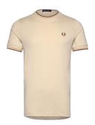 Twin Tipped T-Shirt Designers T-shirts Short-sleeved Cream Fred Perry