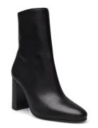 088-Valoris Bis Cuir Shoes Boots Ankle Boots Ankle Boots With Heel Bla...