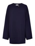 Rodebjer Beale Drape Tops Shirts Long-sleeved Navy RODEBJER