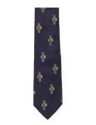 Polo Bear Silk Repp Tie Solmio Kravatti Navy Polo Ralph Lauren