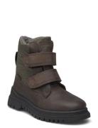 Boots - Flat - With Velcro Talvikengät Tarroilla Khaki Green ANGULUS