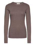 Bs Margrethe Regular Fit Top Tops Shirts Long-sleeved Brown Bruun & St...