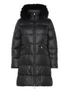 Mw Padded Real Down Coat Topattu Pitkä Takki Black Calvin Klein