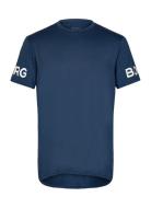 Borg T-Shirt Sport T-shirts Short-sleeved Navy Björn Borg