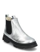 Booties - Flat - With Elastic Bootsit Nauhalliset Saapikkaat Silver AN...