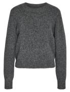 Nmnola L/S O-Neck Knit Fwd Tops Knitwear Jumpers Grey NOISY MAY