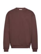 Crew Sweatshirt Tops Sweat-shirts & Hoodies Hoodies Brown Les Deux